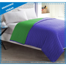 Conjunto de roupa de cama com colcha de poliéster verde roxo